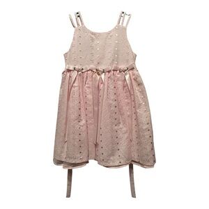 Bonnie Jean Pink Formal Kids Dress size 5 vintage easter dress.